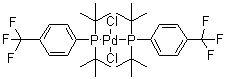 structure of CAS# 887919-36-0, 双[二叔丁基(4-三氟甲基苯基)膦]二氯化钯