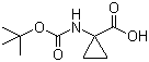 structure of CAS# 88950-64-5, Boc-1-氨基环丙基甲酸
