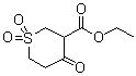 structure of CAS# 889946-17-2, 四氢-4-氧代-2H-噻喃-3-羧酸乙酯 1,1-二氧化物