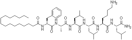 CAS # 891498-01-4, N-(1-Oxohexadecyl)-L-phenylalanyl-L-alanyl-L-leucyl-L-leucyl-L-lysyl-L-leucinamide