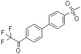 structure of CAS# 893407-18-6, 2,2,2-三氟-1-[4'-(甲基磺酰基)[1,1'-联苯]-4-基]乙酮