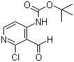 structure of CAS# 893423-62-6, tert-Butyl (2-chloro-3-formylpyridin-4-yl)carbamate