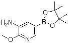 structure of CAS# 893440-50-1, 3-氨基-2-甲氧基吡啶-5-硼酸频哪醇酯