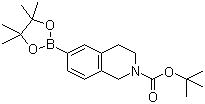 CAS 登录号：893566-72-8, N-Boc-1,2,3,4-四氢异喹啉-6-硼酸嚬哪醇酯, 6-(4,4,5,5-三甲基-1,3,2-二氧硼杂环戊烷-2-基)-3,4-二氢异喹啉-2(1H)-甲酸叔丁酯