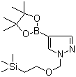 structure of CAS# 894807-98-8, 1-([2-(三甲基硅基)乙氧基]甲基)-1H-吡唑-4-硼酸频哪醇酯