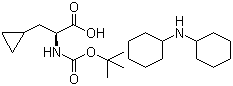 structure of CAS# 89483-07-8, N-叔丁氧羰基-L-环丙基丙氨酸二环己胺盐