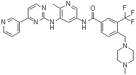 structure of CAS# 895519-90-1, 4-[(4-甲基-1-哌嗪基)甲基]-N-[6-甲基-5-[[4-(3-吡啶基)-2-嘧啶基]氨基]-3-吡啶基]-3-(三氟甲基)苯甲酰胺