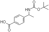 structure of CAS# 895577-21-6, 4-[1-[(叔丁氧羰基)氨基]乙基]苯甲酸
