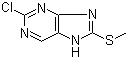 structure of CAS# 89581-80-6, 2-氯-8-甲硫基-7H-嘌呤