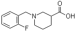 structure of CAS# 896046-65-4, 1-[(2-氟苯基)甲基]-3-哌啶甲酸