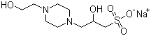 structure of CAS# 89648-37-3, N-(2-羟乙基)哌嗪-N'-(2-羟基丙磺酸)钠盐