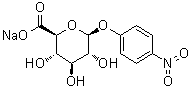 structure of CAS# 89772-41-8, 4-硝基苯基 beta-D-吡喃葡糖苷酸单钠盐