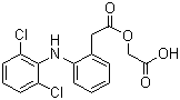 CAS # 89796-99-6, Aceclofenac, 2-[2-[2-(2,6-Dichlorophenyl)aminophenyl]acetyl]oxyacetic acid