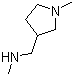 structure of CAS# 89850-95-3, N,1-Dimethyl-3-pyrrolidinemethanamine