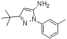 structure of CAS# 898537-77-4, 3-(1,1-Dimethylethyl)-1-(3-methylphenyl)-1H-pyrazol-5-amine