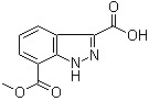 CAS 登录号：898747-36-9, 1H-吲唑-3,7-二甲酸 7-甲酯