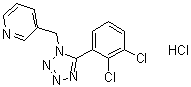 structure of CAS# 899431-18-6, 3-[[5-(2,3-Dichlorophenyl)-1H-tetrazol-1-yl]methyl]pyridine monohydrochloride