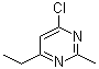 4-氯-6-乙基-2-甲基嘧啶分子结构 (CAS 89966-72-3)
