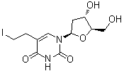 CAS 登录号：90301-67-0, 5-(2-碘乙基)-2'-脱氧尿苷