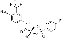 CAS 登录号：90357-06-5, 比卡鲁胺, N-[4-氰基-3-(三氟甲基)苯基]-3-(4-氟苯磺酰基)-2-甲基-2-羟基丙酰胺
