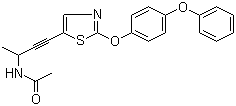CAS 登录号：903886-81-7, N-[1-甲基-3-[2-(4-苯氧基苯氧基)-1,3-噻唑-5-基]丙-2-炔基]乙酰胺