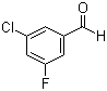 structure of CAS# 90390-49-1, 3-Chloro-5-fluorobenzaldehyde