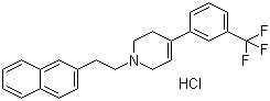 CAS # 90494-79-4, Xaliproden hydrochloride, 1,2,3,6-Tetrahydro-1-[2-(2-naphthalenyl)ethyl]-4-[3-(trifluoromethyl)phenyl]pyridine hydrochloride