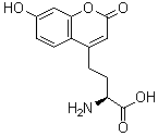 structure of CAS# 905442-42-4, (alphaS)-alpha-氨基-7-羟基-2-氧代-2H-1-苯并吡喃-4-丁酸