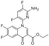 structure of CAS# 906088-96-8, 乙基1-(6-氨基-3,5-二氟吡啶-2-基)-6,7-二氟-4-氧代-1,4-二氢喹啉-3-羧酸酯