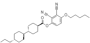CAS 登录号：90681-46-2, [反式(反式)]-4'-丙基-[1,1'-联环己烷]-4-羧酸 2,3-二氰基-4-(戊氧基)苯基酯