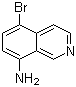 structure of CAS# 90721-35-0, 8-氨基-5-溴异喹啉