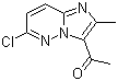structure of CAS# 90734-73-9, 3-乙酰基-6-氯-2-甲基咪唑并[1,2-b]哒嗪