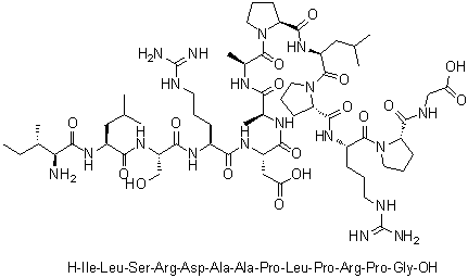 CAS # 907625-66-5, L-Isoleucyl-L-leucyl-L-seryl-L-arginyl-L-alpha-aspartyl-L-alanyl-L-alanyl-L-prolyl-L-leucyl-L-prolyl-L-arginyl-L-prolyl-glycine