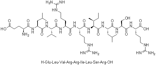 CAS 登录号：909017-58-9, L-alpha-谷氨酰-L-亮氨酰-L-缬氨酰-L-精氨酰-L-精氨酰-L-异亮氨酰-L-亮氨酰-L-丝氨酰-L-精氨酸