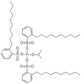 CAS # 90959-84-5, Tris(decylbenzenesulfonato-&kappa;O)(2-propanolato)-Titanium, KR 9SA, Plenact KR 9SA