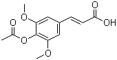 CAS # 90985-68-5, 3-[4-(Acetyloxy)-3,5-dimethoxycinnamic acid, 3-[4-(Acetyloxy)-3,5-dimethoxyphenyl]-2-propenoic acid