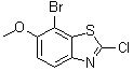 structure of CAS# 911056-05-8, 7-Bromo-2-chloro-6-methoxybenzothiazole
