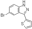 structure of CAS# 911305-81-2, 5-溴-3-(2-噻吩基)-1H-吲唑