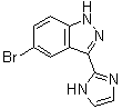 structure of CAS# 911305-83-4, 5-溴-3-(1H-咪唑-2-基)-1H-吲唑