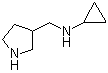 CAS # 91187-89-2, N-Cyclopropyl-3-pyrrolidinemethanamine