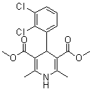 structure of CAS# 91189-59-2, 4-(2,3-二氯苯基)-1,4-二氢-2,6-二甲基-3,5-吡啶二甲酸二甲酯