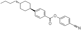 structure of CAS# 91225-21-7, 反式-4-(4-丁基环己基)苯甲酸对氰基苯酚酯