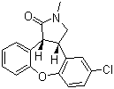 structure of CAS# 912356-09-3, (3aR,12bS)-rel-5-氯-2,3,3a,12b-四氢-2-甲基-1H-二苯并[2,3:6,7]氧杂卓并[4,5-c]吡咯-1-酮