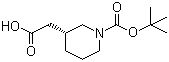 structure of CAS# 912940-89-7, (3R)-1-(叔丁氧羰基)-3-哌啶乙酸