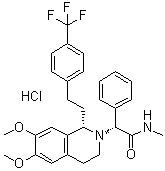 structure of CAS# 913358-93-7, (alphaR,1S)-3,4-二氢-6,7-二甲氧基-N-甲基-alpha-苯基-1-[2-[4-(三氟甲基)苯基]乙基]-2(1H)-异喹啉乙酰胺单盐酸盐