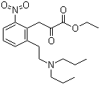 CAS 登录号：91374-24-2, 2-[2-(二丙基氨基)乙基]-6-硝基苯基丙酮酸乙酯