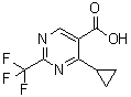 structure of CAS# 914201-19-7, 4-环丙基-2-(三氟甲基)嘧啶-5-羧酸