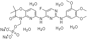 structure of CAS# 914295-16-2, Fostamatinib disodium salt hexahydrate