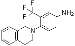 structure of CAS# 914348-87-1, 4-(3,4-Dihydro-2(1H)-isoquinolinyl)-3-(trifluoromethyl)benzenamine