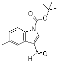 structure of CAS# 914348-94-0, 3-甲酰基-5-甲基-1H-吲哚-1-羧酸叔丁酯